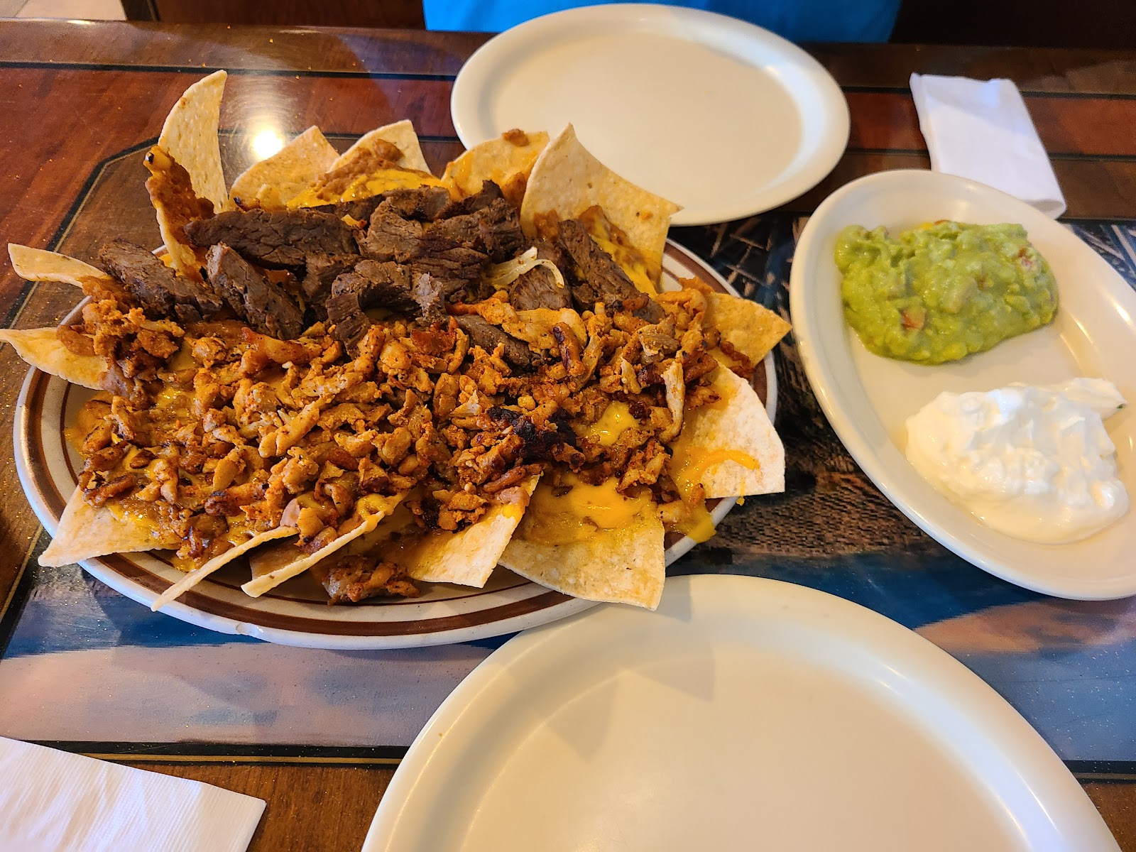 La Perla Bar & Grill food spread